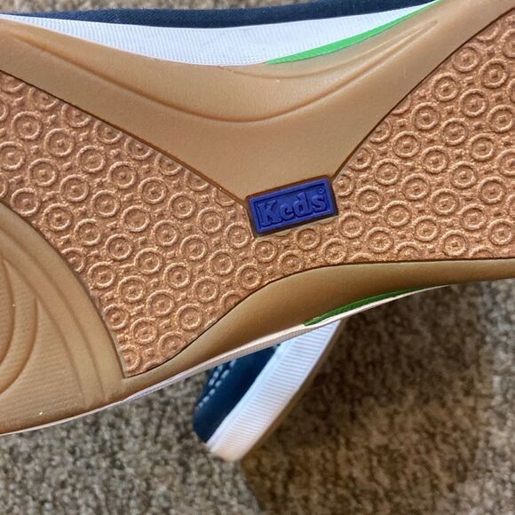 Keds Navy Arch Support Blue and Green Sneakers Gel Flex Women’s Shoes Size 8US - Picture 8 of 15